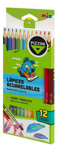 Lápices De Color Acuarelables Pizzini X12 Unidades