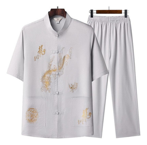 Camisas Y Pantalones Chinos Con Estampado De Dragón