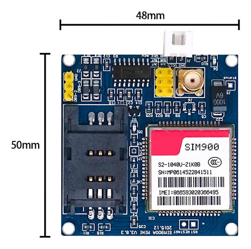. Mini Módulo De Desarrollo Sim900 Gsm Gprs 4g 4 Bandas