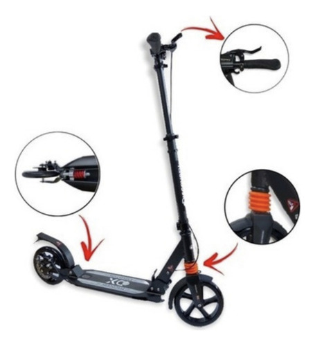 Monopatín De Pie,scooter, +10a, Frenos Disco, 200mm,plegable
