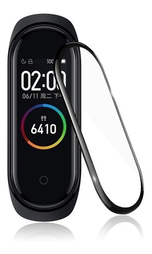 Imagem 3 de 4 de Película Premium Para Relogio Mi Band 5 Flexível 20 D Curva