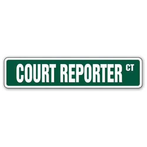 Señal De Calle  Court Reporter  Justicia Juez Estenóg...