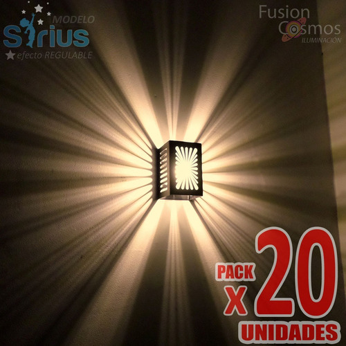Imagen 1 de 10 de Lampara Hierro Pared Moderno Adorno Fx Apto Led Pack X20u