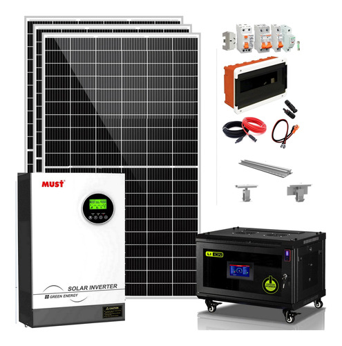 Kit Solar Paneles Sharp T11l Completo 6 Paneles Full