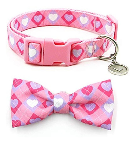 Collares De Perro Azuza Bowtie, Precioso Collar De Perro Ros