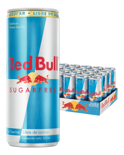 Bebida Energetica Red Bull Sugar Free 24 Latas De 250ml