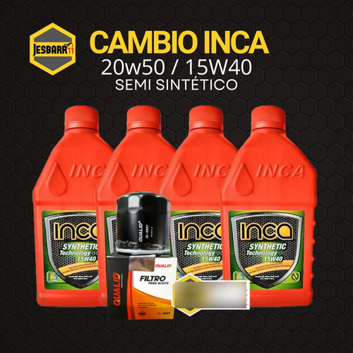 Cambio Aceite 15w40 Y 20w50 Semi Sintetico Inca