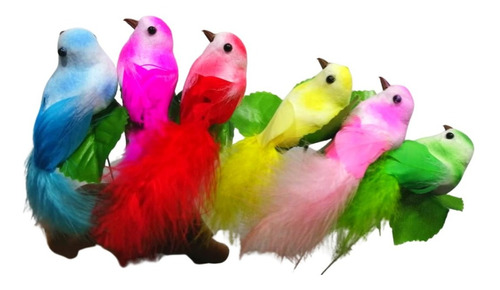 Pájaros X6 Decorativo Aves Centros Mesa Eventos Fiestas Flor