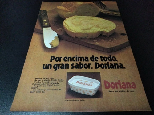 (pb215) Publicidad Clipping Margarina Doriana * 1978