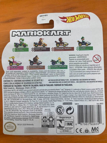 Hot Wheels Super Mario Kart Yoshi Pipe Frame Mattel Nintendo