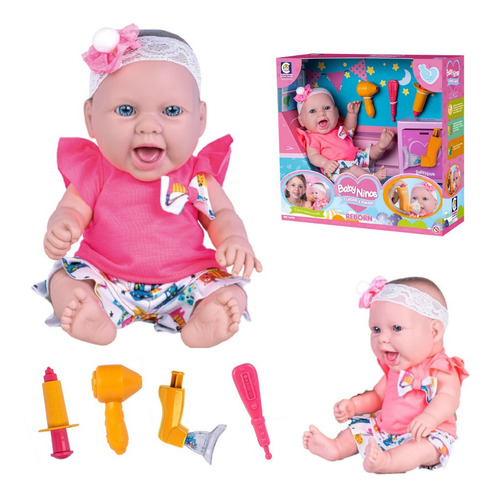 Boneca Baby Ninos Cuidar E Amar Reborn - Cotiplas 2498