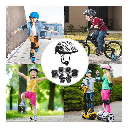 Juego 7 Rodilleras Y Coderas Para Casco Seguridad Para Niños