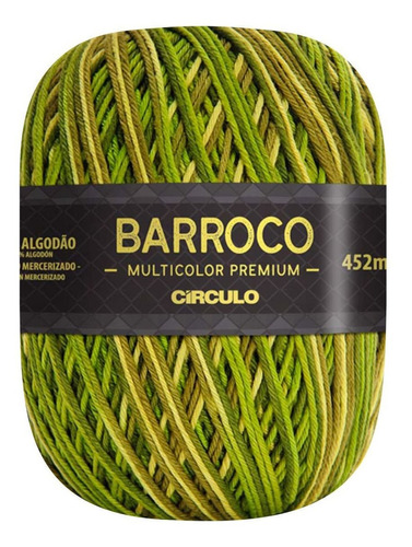 Barroco Multicolor Premium Kit 3un 6 Fios 400g Linha Crochê Cor Folha