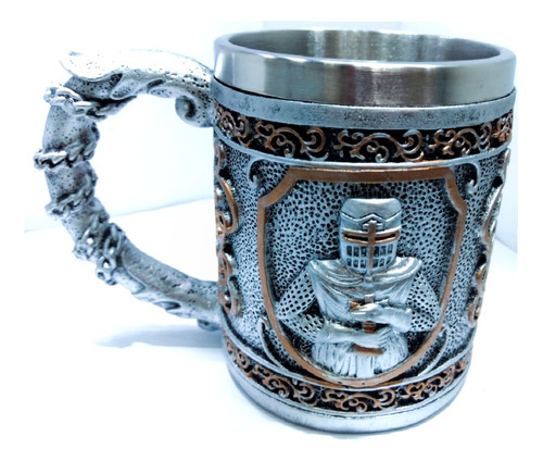 Caneca Medieval Cavaleiro Templário Coleção Presente Mug 3d