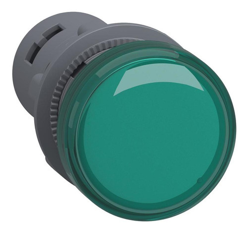 Letrero LED monobloque de plástico verde 110v Ip65 de 22 mm