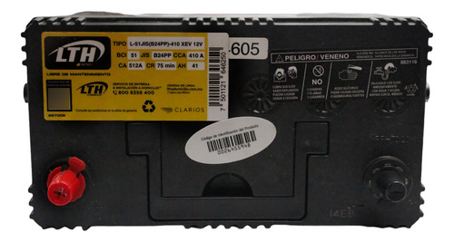 Bateria Lth Protec Modelo L-51jis-410 Xev Vehículos Híbridos