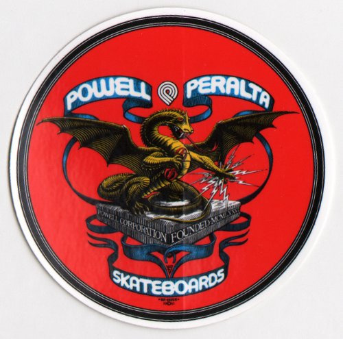 Powell-peralta Skateboard Sticker - Bones Brigade Dragon Off