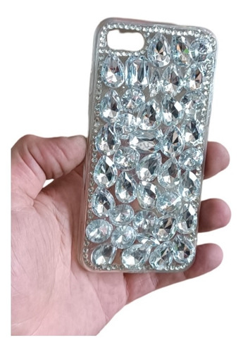 Funda Luxury Piedras Brillantes Para iPhone 7 8 + Vidrio
