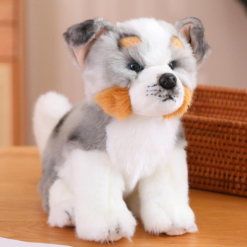 L, Lindo Perro Peluche Perro Pastor Ganadero Australiano