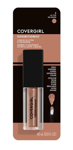 Covergirl Exhibitionist Liquid Glitter Eyeshadow Sombra Ojos Color De La Sombra 4 La Vie En Rose