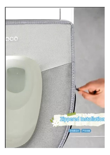 Funda De Inodoro Con Cremallera Ecoco, Suave Y Lavable