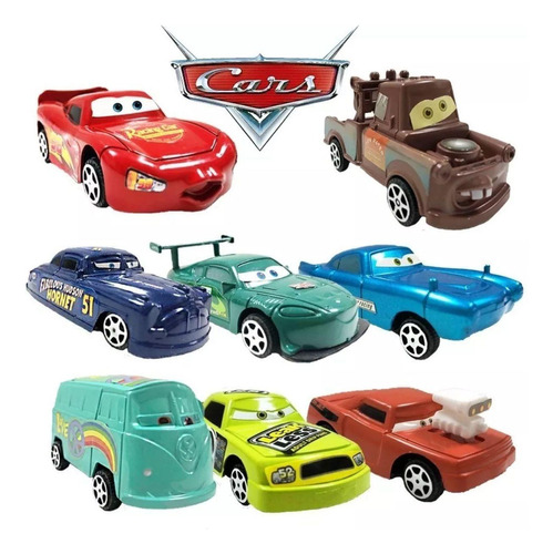 Kit 8 Carrinhos Filme Carros 3 Relampago Mcqueen