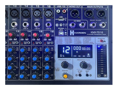 Mezcladora Amplificada 16 Canales 500w X 2, Interfase Usb, B