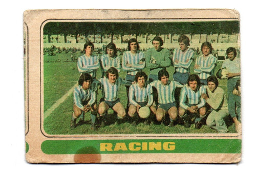 Figurita Racing Tarjeton Formacion Futbol Fulbito 1974