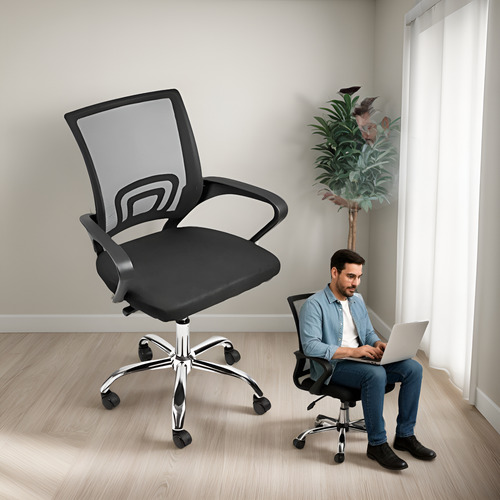 Cadeira De Escritório Mesh Giratória - Ergonômica