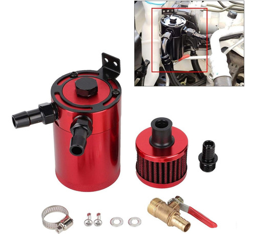 Rojo Tanque Recuperador Lata De Aceite Con Filtro Universal