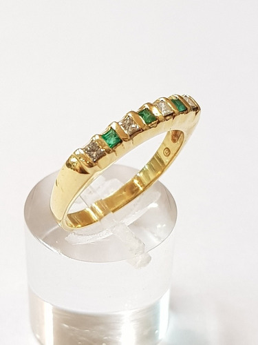 Anillo Medio Sin Fin Oro 18k Cubics 3,6grs N°17 Brumat