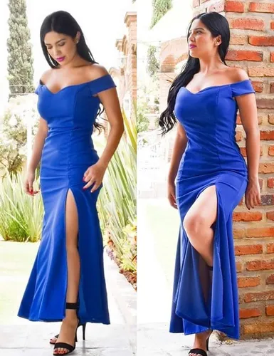 Vestidos de noche online abiertos de la pierna