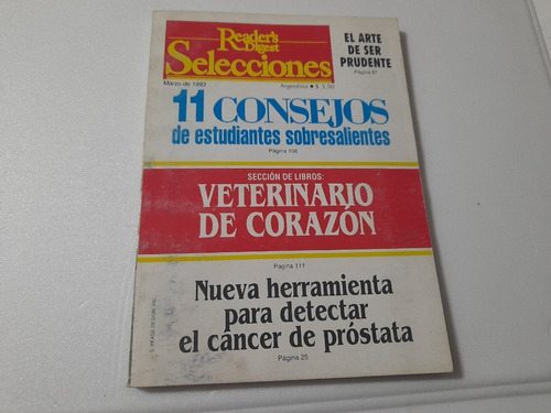 Revista Selecciones Del Readers Digest Marzo 1993 Español