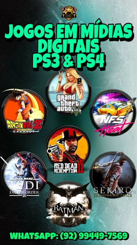 Imagem 2 de 3 de Jogos Em Mídias Digitais P/ Ps3 & Ps4