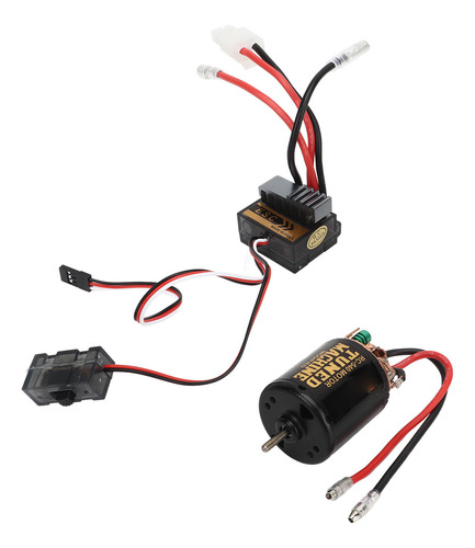 Kit Esc De Motor Cepillado Rc, Cepillo De Carbono Externo A