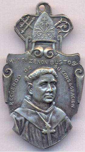 Medalla Religión Monseñor Bustos Ave María 1905 Córdoba