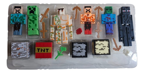 Muñecos Minecraft - Set X 6 Figuras Y Accesorios!!
