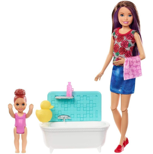 Barbie Skipper Babysitters Con Bañera  Fhy97