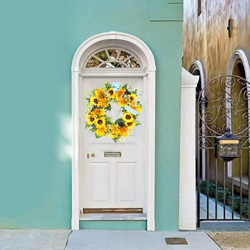 Guirnalda De Flores De Primavera Guirnalda Puerta Ventana