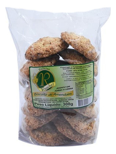 Biscoito De Amendoim Com Chocolate Ruschel 300g (6 Pacotes)