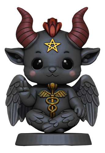 Archivo Stl Figurilla Baphomet Chibi Cute Para Impresión 3d