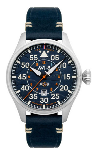 Reloj Avi-8 Para Caballero Correa Color Azul Av-4097-02