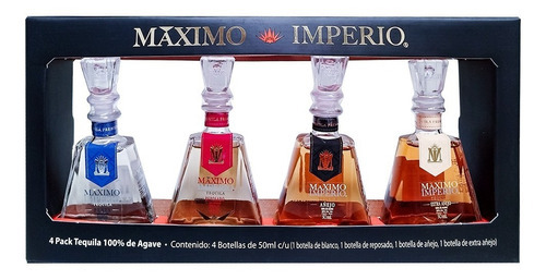 Four Pack Tequila Máximo Imperio 50 Ml C/u