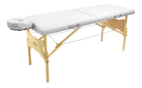 Maca Portátil Antares Maleta Regulagem De Altura 80cm Spa Cor Branca Fosca