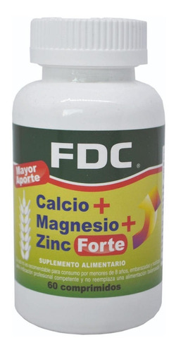 Calcio+magnesio+zinc Forte X 60 Comprimidos