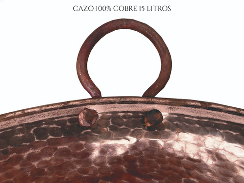 Imagen 5 de 8 de Cazo De Cobre De 15 Litros - Caso De Cobre Para Carnitas