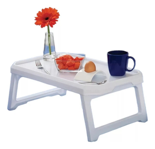 Bandeja Para Desayuno / Mesa Plegable Vanyplas Color Blanco