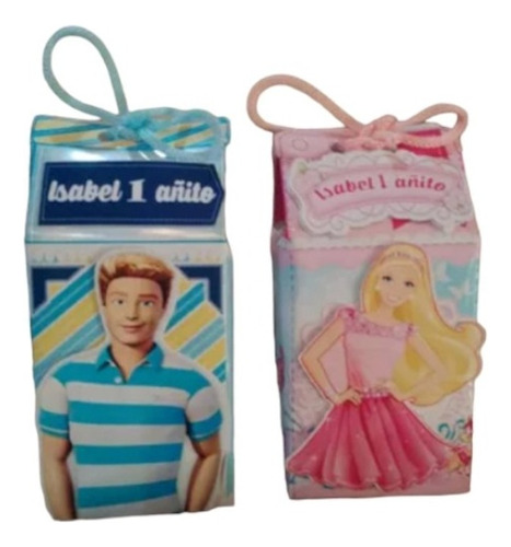10 Cajitas Milk Box De Barbie Y Ken 