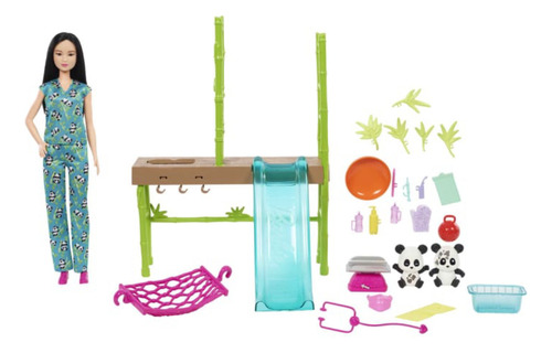 Barbie Profesiones Set De Juego Cuidadora De Pandas