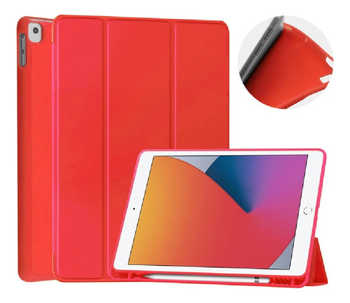 Funda Case For iPad Mini 6 8.3  Imantada + Portalápiz Roja